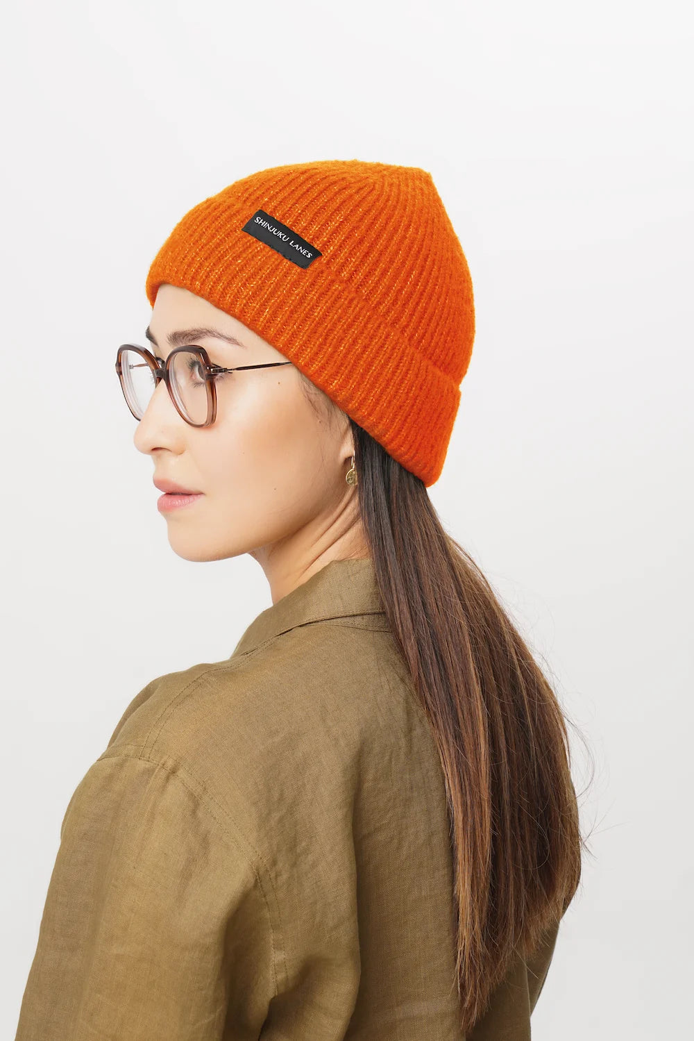 Origin Ribbed Beanie - Flecked Orange