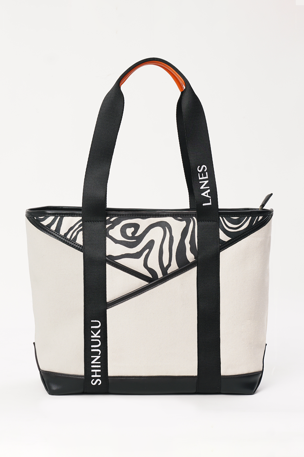 Origami Pocket Tote - Natural Terrain Print