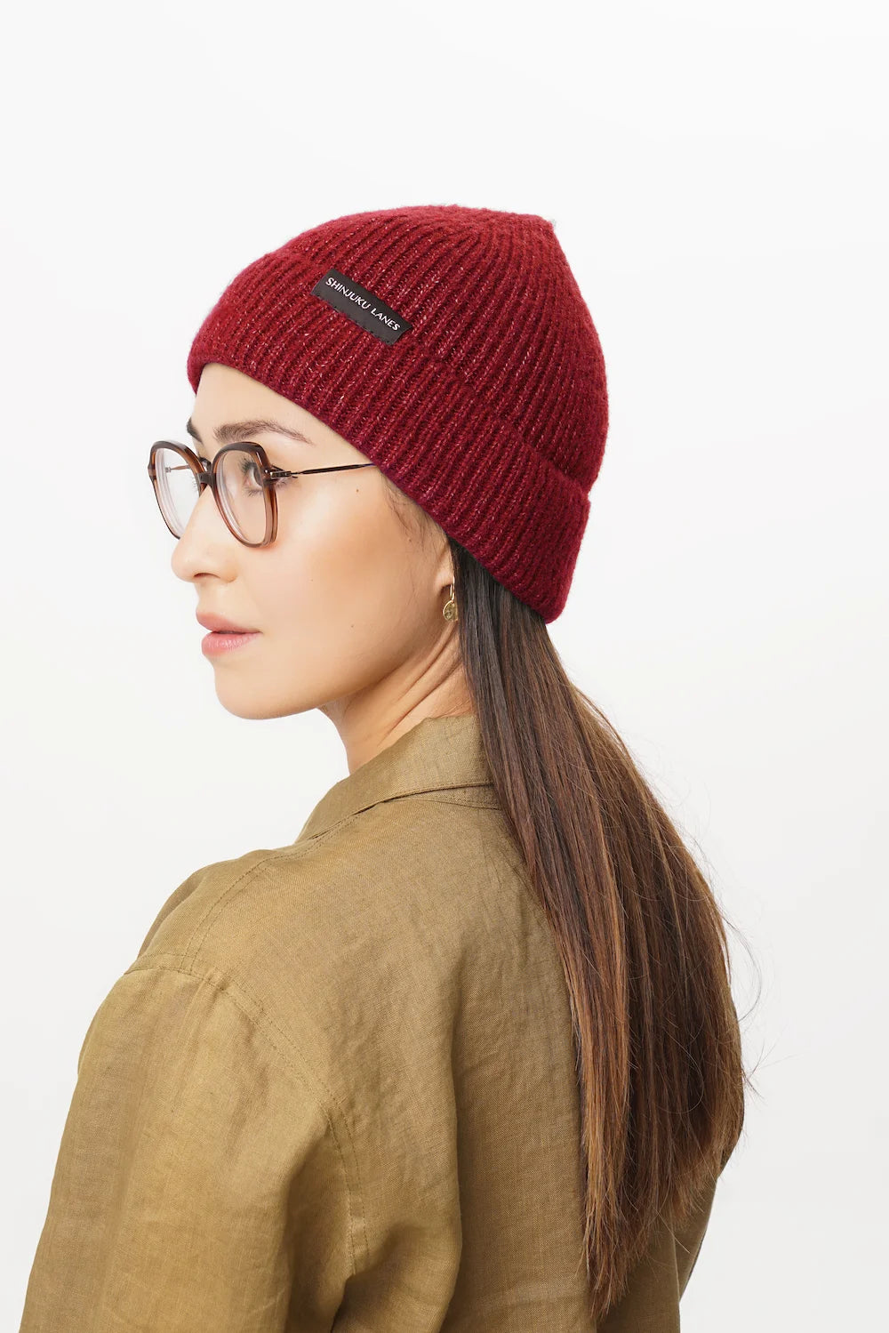 Origin Ribbed Beanie - Flecked Red