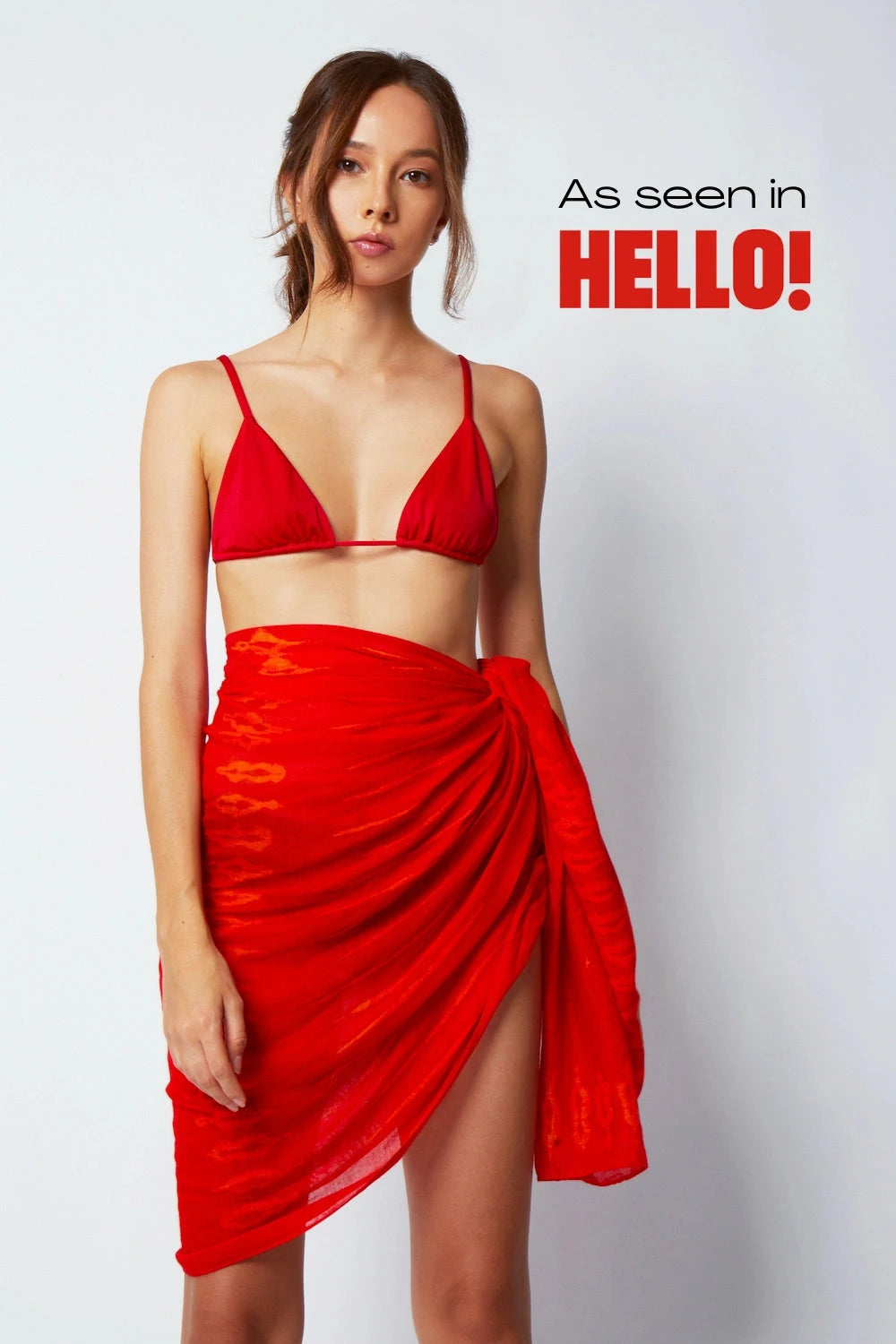 Red hot sale sarong dress