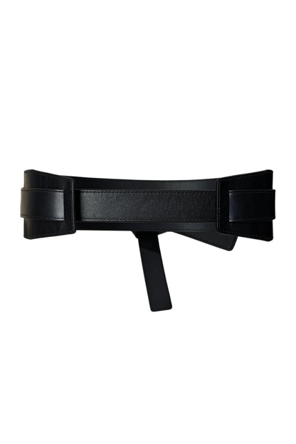 Leather Obi Belt - Black