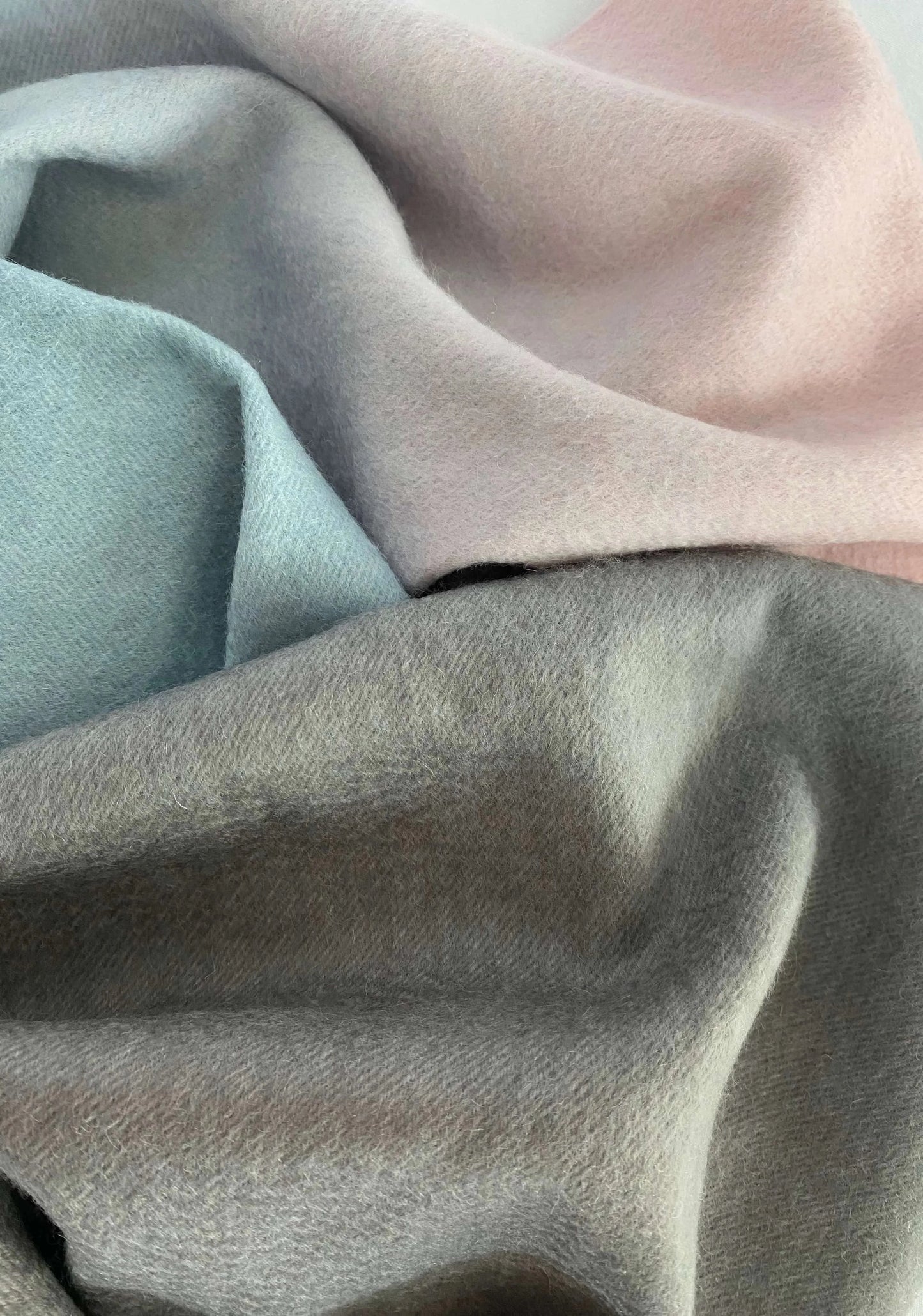 Organic Cashmere Blend Scarf - Ombre Sky