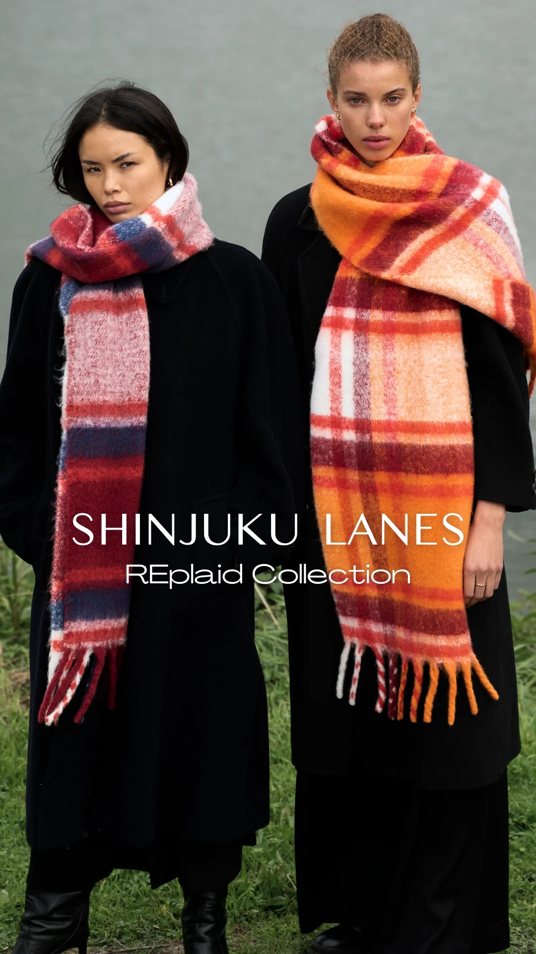 Oversized Plaid Scarves for Women